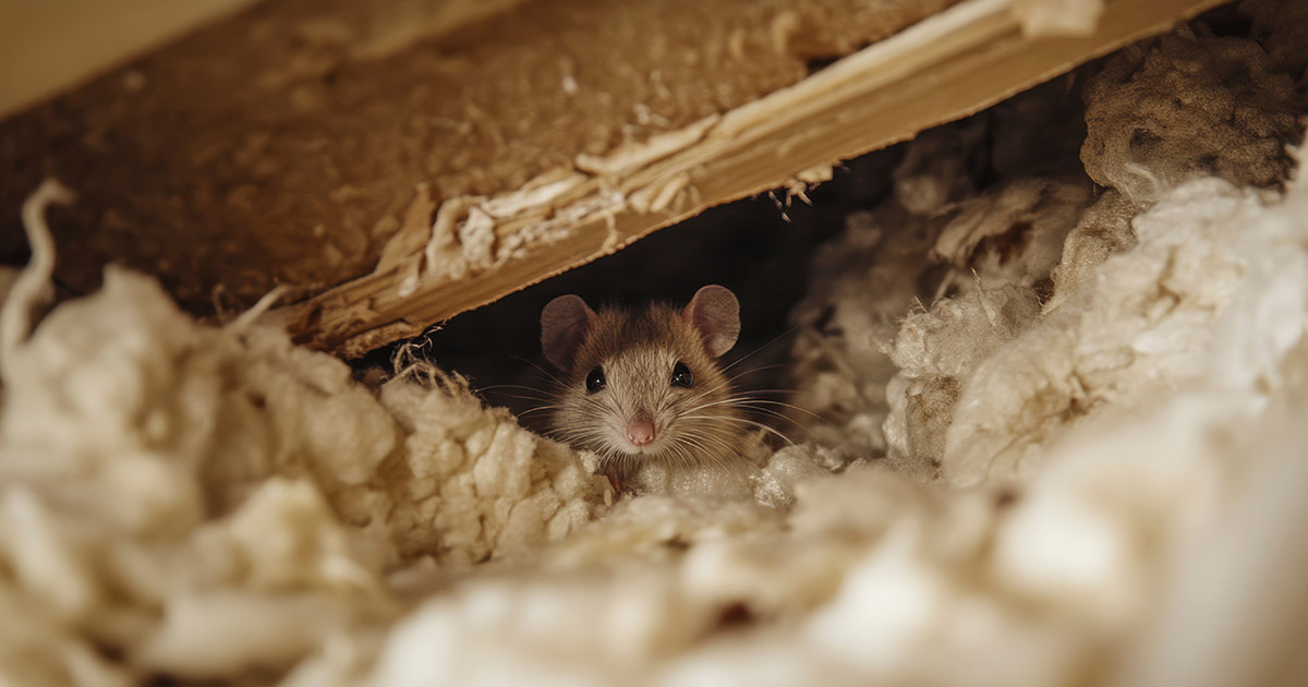 3. Shredded Insulation And Nesting Materials In The Attic