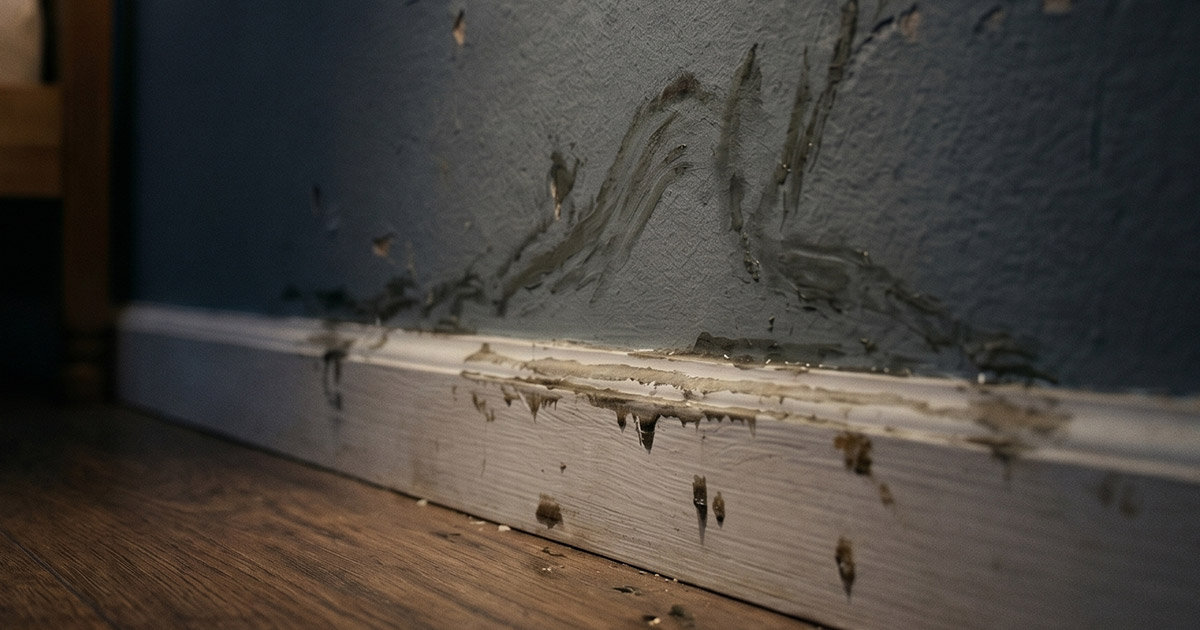 4. Grease Marks And Smudge Trails Along Walls